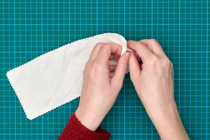 turning liner fabric inside out