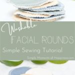 pinterest image: washabel facial rounds simple sewing tutorial