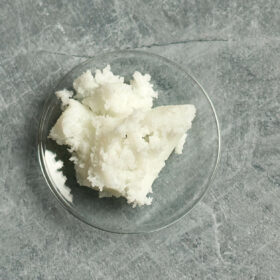 refined sheabutter on a small glas dish